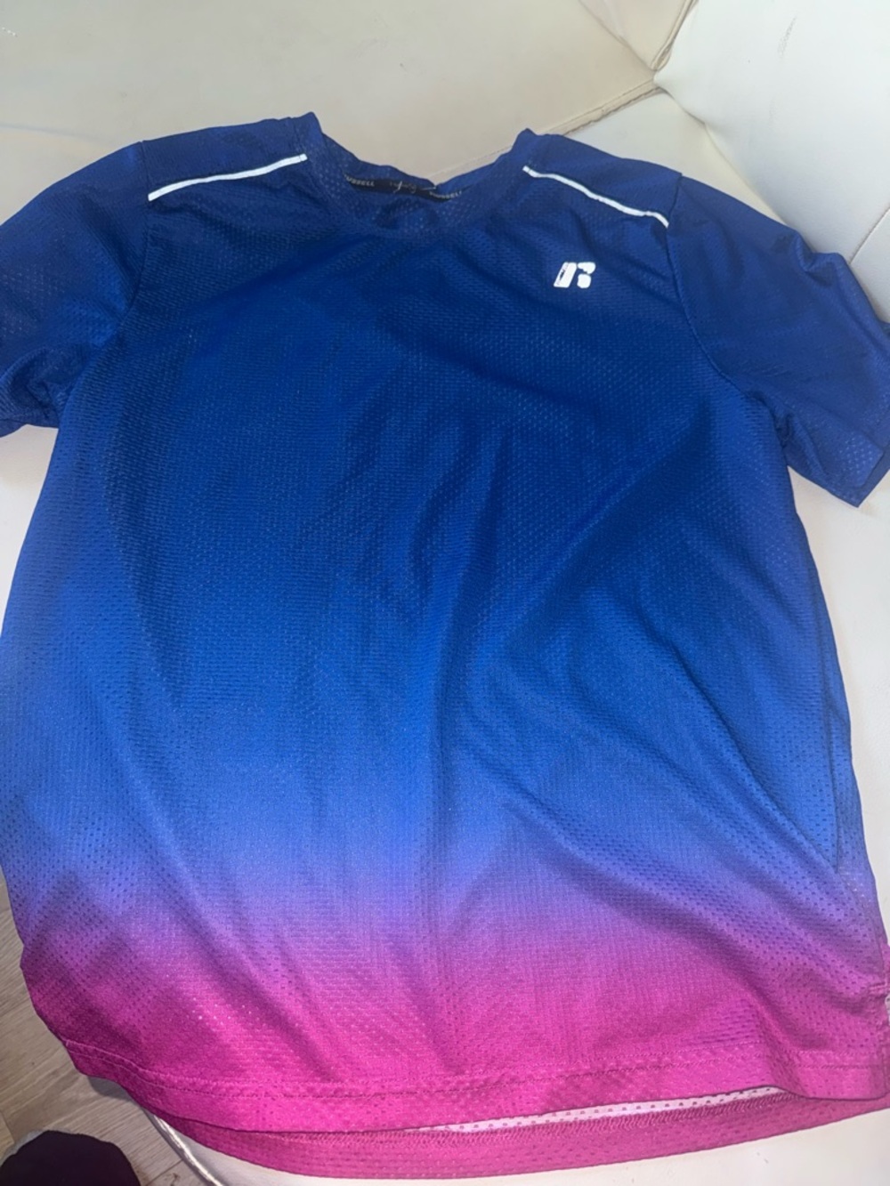 Russell Athletic Blue to Pink Gradient Short Sleeve Tee